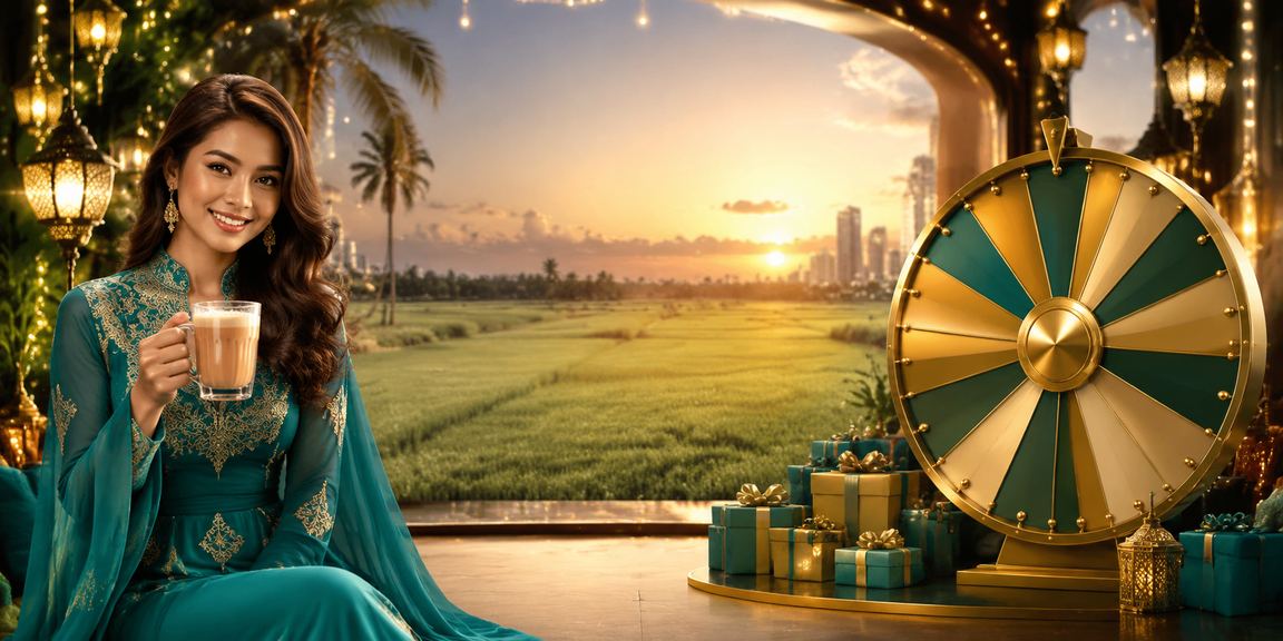 Permainan roulette dalam suasana perayaan Hari Raya di Kedah Malaysia dengan 5150